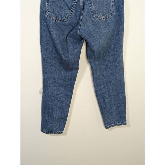 TopShop Mom Jeans Distressed Knees Blue Denim Jeans - Size W26 L28 Petite - Picture 6 of 7